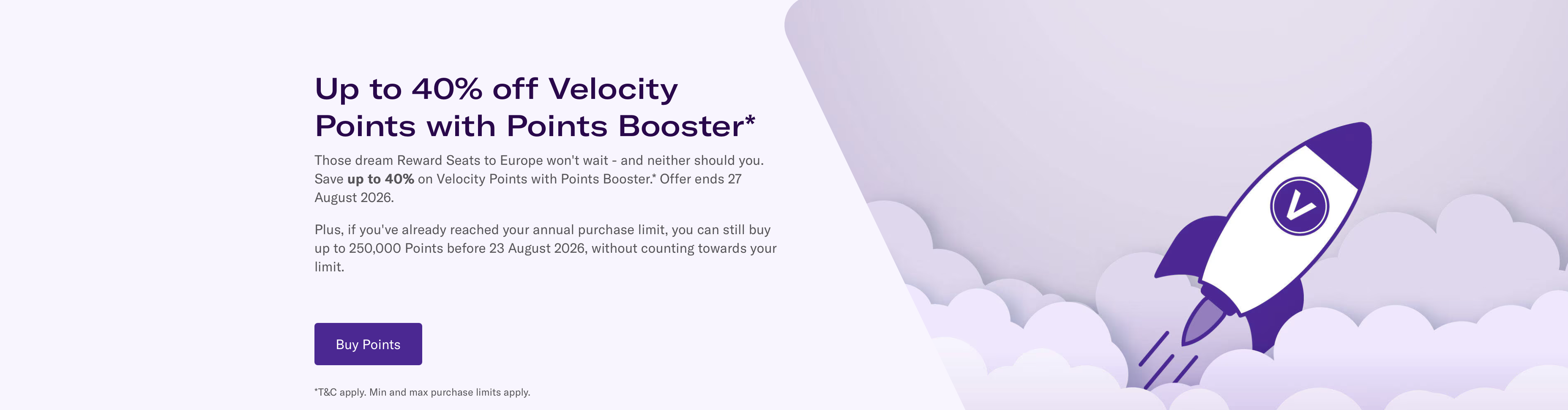 Latest: Buy Velocity Points for Up to 40% Off